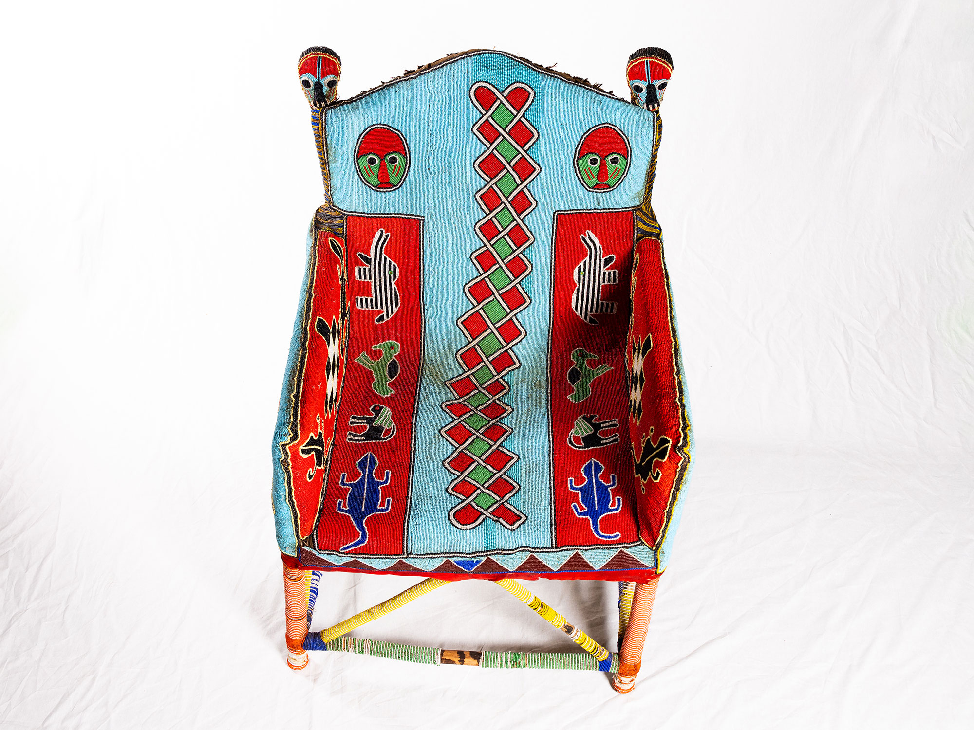 Beaded chief's chair